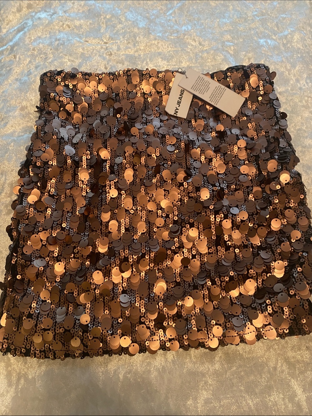 DKNY Jeans Cooper Color Sequin Skirt
